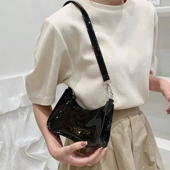 Killer cool new wave clear neon vinyl purse - Picture 3 of 9